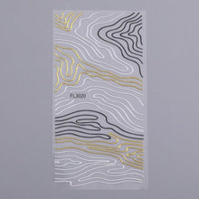 Load image into Gallery viewer, French Rose Gold Striping Tape Nail Design Stripe Lines Geometry 3D Sticker for Nails Gel Polish Sticker Decals for Manicuring Decorations Manicure Stickers Decals Silver Strip Line Nail Decal Self-Adhesive 3D Wave Decal Decoration Metallic Curve Design