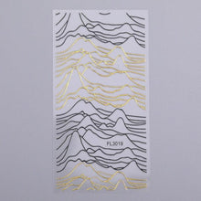 Load image into Gallery viewer, French Rose Gold Striping Tape Nail Design Stripe Lines Geometry 3D Sticker for Nails Gel Polish Sticker Decals for Manicuring Decorations Manicure Stickers Decals Silver Strip Line Nail Decal Self-Adhesive 3D Wave Decal Decoration Metallic Curve Design