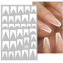 Load image into Gallery viewer, French Rose Gold Striping Tape Nail Design Stripe Lines Geometry 3D Sticker for Nails Gel Polish Sticker Decals for Manicuring Decorations Manicure Stickers Decals Silver Strip Line Nail Decal Self-Adhesive 3D Wave Decal Decoration Metallic Curve Design