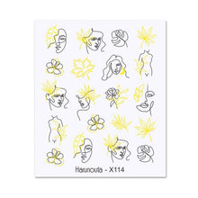 Load image into Gallery viewer, Water Nail Stickers Women Face Sketch Abstract Butterfly Image Sexy Girl Nail Art Decor Sliders Manicures For Nails Decoration Decal Self-Adhesive 3D Wave Design Decoration for Women Girls Tape Nail Art Stickers Decal Decoration
