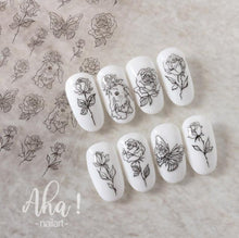 Load image into Gallery viewer, Nail Glue Stickers Stars Moon Cartoon Rabbit Panda Flower Nail Decoration Decals Nail Sticker Nail Art Decorations Design Decoration Acrylic Nail Supplies Designer Nail Decorations for Women Girls Kids 3D Nail Art Stickers Decals