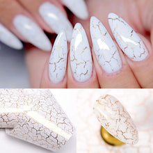 Load image into Gallery viewer, Nail Foils Marble Flower Series Iridescent Nail Art Transfer Sticker Paper Slider Nail Water Decal Design Manicures Decorations Art Manicures Decoration New Gold Nail Transfer Foils for Nail Arts Nails Supply Holographic Effect Nail Art Foil Stickers Hol