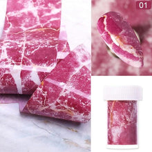 Load image into Gallery viewer, Nail Foils Marble Flower Series Iridescent Nail Art Transfer Sticker Paper Slider Nail Water Decal Design Manicures Decorations Art Manicures Decoration New Gold Nail Transfer Foils for Nail Arts Nails Supply Holographic Effect Nail Art Foil Stickers Hol