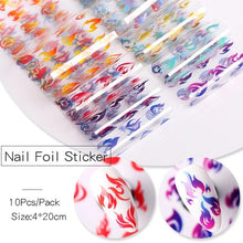 Load image into Gallery viewer, Nail Foils Marble Flower Series Iridescent Nail Art Transfer Sticker Paper Slider Nail Water Decal Design Manicures Decorations Art Manicures Decoration New Gold Nail Transfer Foils for Nail Arts Nails Supply Holographic Effect Nail Art Foil Stickers Hol