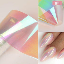Load image into Gallery viewer, Nail Foils Marble Flower Series Iridescent Nail Art Transfer Sticker Paper Slider Nail Water Decal Design Manicures Decorations Art Manicures Decoration New Gold Nail Transfer Foils for Nail Arts Nails Supply Holographic Effect Nail Art Foil Stickers Hol