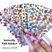 Load image into Gallery viewer, Nail Foils Marble Flower Series Iridescent Nail Art Transfer Sticker Paper Slider Nail Water Decal Design Manicures Decorations Art Manicures Decoration New Gold Nail Transfer Foils for Nail Arts Nails Supply Holographic Effect Nail Art Foil Stickers Hol