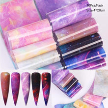 Load image into Gallery viewer, Nail Foils Marble Flower Series Iridescent Nail Art Transfer Sticker Paper Slider Nail Water Decal Design Manicures Decorations Art Manicures Decoration New Gold Nail Transfer Foils for Nail Arts Nails Supply Holographic Effect Nail Art Foil Stickers Hol