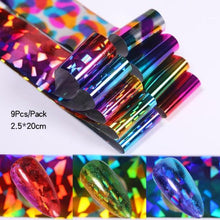 Load image into Gallery viewer, Nail Foils Marble Flower Series Iridescent Nail Art Transfer Sticker Paper Slider Nail Water Decal Design Manicures Decorations Art Manicures Decoration New Gold Nail Transfer Foils for Nail Arts Nails Supply Holographic Effect Nail Art Foil Stickers Hol