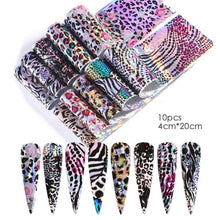 Load image into Gallery viewer, Nail Foils Marble Flower Series Iridescent Nail Art Transfer Sticker Paper Slider Nail Water Decal Design Manicures Decorations Art Manicures Decoration New Gold Nail Transfer Foils for Nail Arts Nails Supply Holographic Effect Nail Art Foil Stickers Hol