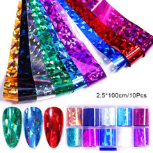 Load image into Gallery viewer, Nail Foils Marble Flower Series Iridescent Nail Art Transfer Sticker Paper Slider Nail Water Decal Design Manicures Decorations Art Manicures Decoration New Gold Nail Transfer Foils for Nail Arts Nails Supply Holographic Effect Nail Art Foil Stickers Hol