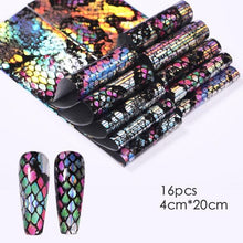 Load image into Gallery viewer, Nail Foils Marble Flower Series Iridescent Nail Art Transfer Sticker Paper Slider Nail Water Decal Design Manicures Decorations Art Manicures Decoration New Gold Nail Transfer Foils for Nail Arts Nails Supply Holographic Effect Nail Art Foil Stickers Hol