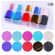 Load image into Gallery viewer, Nail Foils Marble Flower Series Iridescent Nail Art Transfer Sticker Paper Slider Nail Water Decal Design Manicures Decorations Art Manicures Decoration New Gold Nail Transfer Foils for Nail Arts Nails Supply Holographic Effect Nail Art Foil Stickers Hol
