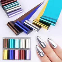 Load image into Gallery viewer, Nail Foils Marble Flower Series Iridescent Nail Art Transfer Sticker Paper Slider Nail Water Decal Design Manicures Decorations Art Manicures Decoration New Gold Nail Transfer Foils for Nail Arts Nails Supply Holographic Effect Nail Art Foil Stickers Hol