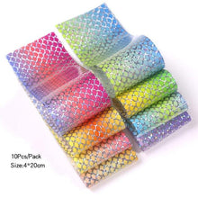 Load image into Gallery viewer, Nail Foils Marble Flower Series Iridescent Nail Art Transfer Sticker Paper Slider Nail Water Decal Design Manicures Decorations Art Manicures Decoration New Gold Nail Transfer Foils for Nail Arts Nails Supply Holographic Effect Nail Art Foil Stickers Hol