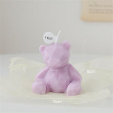 Load image into Gallery viewer, Handmade Scented Candles Creative Teddy Dog Candles Cute Bear Birthday Candles Bear Shaped Cool Candles Scented Funky Candles Aesthetic Candles Birthday Cake Decoration Cake Topper Decor For Baby ShoweAromatherapy Teddy Bear Shape Candle Gift