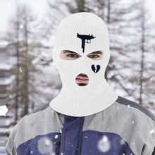 Load image into Gallery viewer, 1Pc Embroidery Balaclava Face Mask 3-Hole for Cold Weather, Winter Ski Mask for Men and Women Thermal Cycling Mask Christmas Gift Face Scarf Mask Sunscreen Dustproof Army Cycling Hunting Fishing Tactical Airsoft Hat