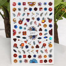 Load image into Gallery viewer, 3D Nail Sticker Waterproof Shining Decals Stickers for Nails Cute Beautiful Love Heart Nail Art Decoration Aurora Silver Design Nail Art Stickers Decals Nail Art Supplies Valentines Day 3D Self-Adhesive Nail Decorations Manicuring Nail Art Manicure