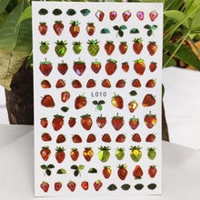 Load image into Gallery viewer, 3D Nail Sticker Waterproof Shining Decals Stickers for Nails Cute Beautiful Love Heart Nail Art Decoration Aurora Silver Design Nail Art Stickers Decals Nail Art Supplies Valentines Day 3D Self-Adhesive Nail Decorations Manicuring Nail Art Manicure