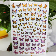 Load image into Gallery viewer, 3D Nail Sticker Waterproof Shining Decals Stickers for Nails Cute Beautiful Love Heart Nail Art Decoration Aurora Silver Design Nail Art Stickers Decals Nail Art Supplies Valentines Day 3D Self-Adhesive Nail Decorations Manicuring Nail Art Manicure