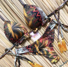 Load image into Gallery viewer, Popular Women's Beachwear Bikini Set Swimwear Push-Up Padded Swimsuit Floral Bikini Set Low Rise Ruffled Two Pieces Swimsuit Push Up Bathing Suit Swimwear