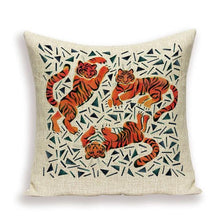 Load image into Gallery viewer, Tiger Cushion Case Autumn Jungle Home Decor Pillows Cases Leopard Printed Animal Throw Pillow Covers Decorative Pillowcase Soft Cushion Covers For Bedroom Sofa Bed Linen Pillow Covers 45X45CM