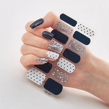 Load image into Gallery viewer, New Year Patterned Nail Decor Nail Polish Nail Art Stickers Full Beauty Sticker for Nails Nail Accessorie Christmas Nail Sticker 3D Nail Art Stickers Decal Slider Template Diy Nail Tool Decorations Nail Art Design Self Adhesive Luxury Designer Nail Sticke