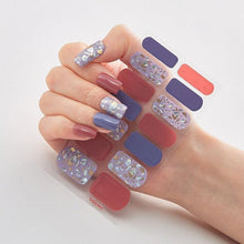 Load image into Gallery viewer, New Year Patterned Nail Decor Nail Polish Nail Art Stickers Full Beauty Sticker for Nails Nail Accessorie Christmas Nail Sticker 3D Nail Art Stickers Decal Slider Template Diy Nail Tool Decorations Nail Art Design Self Adhesive Luxury Designer Nail Sticke