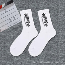 Load image into Gallery viewer, 1 Pair Brand New Fashion Pure Cotton Black White Crew Unisex Socks Sports High Skateboard Blaze Street Wear Happy Long Warm Winter And Autumn Socks For Men And Women