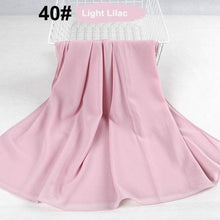 Load image into Gallery viewer, Fashion Soft Long Plain High Quality Premium Heavy Lightweight Elegant Chiffon Hijab Scarf Scarves Hijabs Lightweight Islamic Head Wear Escharpe Shawls Long Shawls For Women
