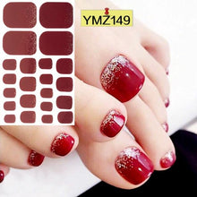Load image into Gallery viewer, Shiny Toenail Sticker Full Cover Feet Decorations Mixed Patterns Nail Wraps Beauty Design Waterproof Toenail Art Manicure Toe Nail Polish Stickers Glitter Toenail Nail Polish Strips Decals Full Wraps Self Adhesive Toe Nail Tip Full Toe Nail Wraps