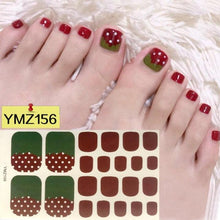 Load image into Gallery viewer, Shiny Toenail Sticker Full Cover Feet Decorations Mixed Patterns Nail Wraps Beauty Design Waterproof Toenail Art Manicure Toe Nail Polish Stickers Glitter Toenail Nail Polish Strips Decals Full Wraps Self Adhesive Toe Nail Tip Full Toe Nail Wraps