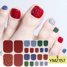 Load image into Gallery viewer, Shiny Toenail Sticker Full Cover Feet Decorations Mixed Patterns Nail Wraps Beauty Design Waterproof Toenail Art Manicure Toe Nail Polish Stickers Glitter Toenail Nail Polish Strips Decals Full Wraps Self Adhesive Toe Nail Tip Full Toe Nail Wraps