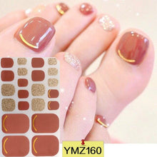 Load image into Gallery viewer, Shiny Toenail Sticker Full Cover Feet Decorations Mixed Patterns Nail Wraps Beauty Design Waterproof Toenail Art Manicure Toe Nail Polish Stickers Glitter Toenail Nail Polish Strips Decals Full Wraps Self Adhesive Toe Nail Tip Full Toe Nail Wraps