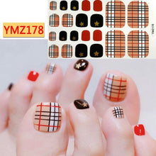 Load image into Gallery viewer, Shiny Toenail Sticker Full Cover Feet Decorations Mixed Patterns Nail Wraps Beauty Design Waterproof Toenail Art Manicure Toe Nail Polish Stickers Glitter Toenail Nail Polish Strips Decals Full Wraps Self Adhesive Toe Nail Tip Full Toe Nail Wraps