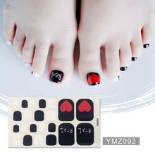 Load image into Gallery viewer, Shiny Toenail Sticker Full Cover Feet Decorations Mixed Patterns Nail Wraps Beauty Design Waterproof Toenail Art Manicure Toe Nail Polish Stickers Glitter Toenail Nail Polish Strips Decals Full Wraps Self Adhesive Toe Nail Tip Full Toe Nail Wraps