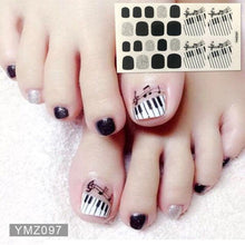 Load image into Gallery viewer, Shiny Toenail Sticker Full Cover Feet Decorations Mixed Patterns Nail Wraps Beauty Design Waterproof Toenail Art Manicure Toe Nail Polish Stickers Glitter Toenail Nail Polish Strips Decals Full Wraps Self Adhesive Toe Nail Tip Full Toe Nail Wraps