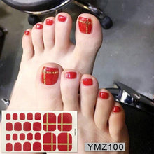 Load image into Gallery viewer, Shiny Toenail Sticker Full Cover Feet Decorations Mixed Patterns Nail Wraps Beauty Design Waterproof Toenail Art Manicure Toe Nail Polish Stickers Glitter Toenail Nail Polish Strips Decals Full Wraps Self Adhesive Toe Nail Tip Full Toe Nail Wraps