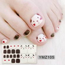 Load image into Gallery viewer, Shiny Toenail Sticker Full Cover Feet Decorations Mixed Patterns Nail Wraps Beauty Design Waterproof Toenail Art Manicure Toe Nail Polish Stickers Glitter Toenail Nail Polish Strips Decals Full Wraps Self Adhesive Toe Nail Tip Full Toe Nail Wraps