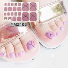 Load image into Gallery viewer, Shiny Toenail Sticker Full Cover Feet Decorations Mixed Patterns Nail Wraps Beauty Design Waterproof Toenail Art Manicure Toe Nail Polish Stickers Glitter Toenail Nail Polish Strips Decals Full Wraps Self Adhesive Toe Nail Tip Full Toe Nail Wraps