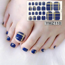 Load image into Gallery viewer, Shiny Toenail Sticker Full Cover Feet Decorations Mixed Patterns Nail Wraps Beauty Design Waterproof Toenail Art Manicure Toe Nail Polish Stickers Glitter Toenail Nail Polish Strips Decals Full Wraps Self Adhesive Toe Nail Tip Full Toe Nail Wraps