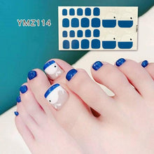 Load image into Gallery viewer, Shiny Toenail Sticker Full Cover Feet Decorations Mixed Patterns Nail Wraps Beauty Design Waterproof Toenail Art Manicure Toe Nail Polish Stickers Glitter Toenail Nail Polish Strips Decals Full Wraps Self Adhesive Toe Nail Tip Full Toe Nail Wraps