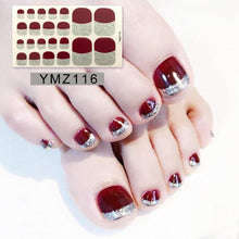 Load image into Gallery viewer, Shiny Toenail Sticker Full Cover Feet Decorations Mixed Patterns Nail Wraps Beauty Design Waterproof Toenail Art Manicure Toe Nail Polish Stickers Glitter Toenail Nail Polish Strips Decals Full Wraps Self Adhesive Toe Nail Tip Full Toe Nail Wraps
