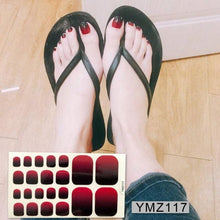 Load image into Gallery viewer, Shiny Toenail Sticker Full Cover Feet Decorations Mixed Patterns Nail Wraps Beauty Design Waterproof Toenail Art Manicure Toe Nail Polish Stickers Glitter Toenail Nail Polish Strips Decals Full Wraps Self Adhesive Toe Nail Tip Full Toe Nail Wraps