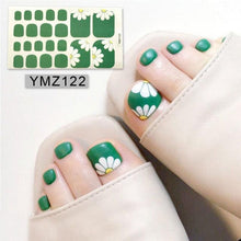 Load image into Gallery viewer, Shiny Toenail Sticker Full Cover Feet Decorations Mixed Patterns Nail Wraps Beauty Design Waterproof Toenail Art Manicure Toe Nail Polish Stickers Glitter Toenail Nail Polish Strips Decals Full Wraps Self Adhesive Toe Nail Tip Full Toe Nail Wraps