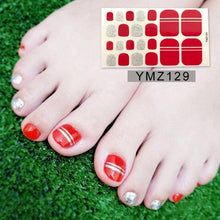 Load image into Gallery viewer, Shiny Toenail Sticker Full Cover Feet Decorations Mixed Patterns Nail Wraps Beauty Design Waterproof Toenail Art Manicure Toe Nail Polish Stickers Glitter Toenail Nail Polish Strips Decals Full Wraps Self Adhesive Toe Nail Tip Full Toe Nail Wraps