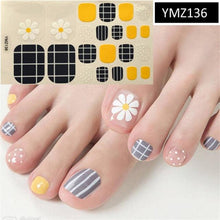 Load image into Gallery viewer, Shiny Toenail Sticker Full Cover Feet Decorations Mixed Patterns Nail Wraps Beauty Design Waterproof Toenail Art Manicure Toe Nail Polish Stickers Glitter Toenail Nail Polish Strips Decals Full Wraps Self Adhesive Toe Nail Tip Full Toe Nail Wraps