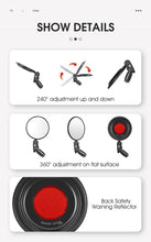 Load image into Gallery viewer, Bike Rear Mirrors Cycling Mobility Scooter Round Handlebar End Mirror Rotatable Adjustable Bicycle Mirror With Safety Rearview Mirror Convex Mirror With Adjustable Handlebar Installation Suitable For Mountain Road Bikes