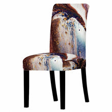 Load image into Gallery viewer, Marble Stretch Chair Cover For Dining Room Anti-Dirty Elastic Seat Cover Removable Slipcover For Banquet Wedding Party Glitter Crackle Chair Covers for Dining Room/Kitchen/Hotel/Ceremony, White Marble Soft Stretch Chair Protectors Removable Washable Slipc
