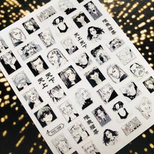 Load image into Gallery viewer, 3D Nail Art Stickers Decal Template Nail Tool Decorations Nail Slider Metallic Nail Art Stickers Set Love Metal Nail Studs Decals for Women Nail Decorations Accessories Metal Curve Stripe Lines Design Letter Nail Sticker Decoration