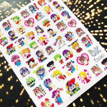 Load image into Gallery viewer, 3D Nail Art Stickers Decal Template Nail Tool Decorations Nail Slider Metallic Nail Art Stickers Set Love Metal Nail Studs Decals for Women Nail Decorations Accessories Metal Curve Stripe Lines Design Letter Nail Sticker Decoration